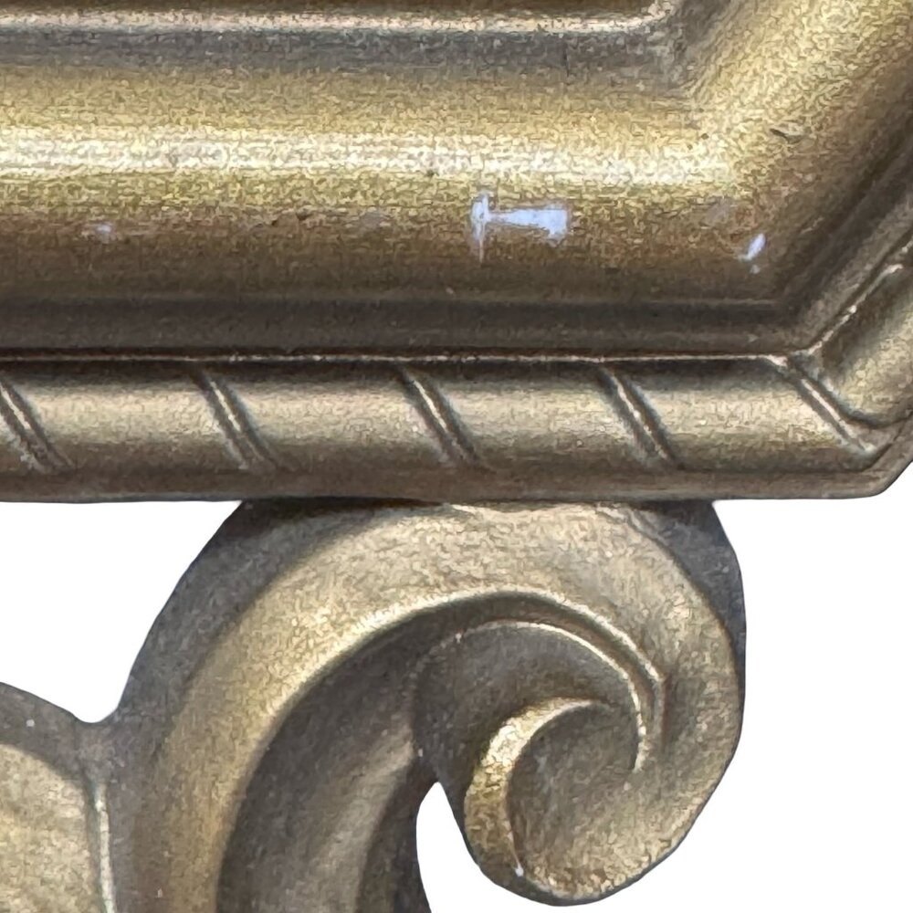 Vintage Syroco Gold Ornate Wall Mirror Hollywood Regency Scroll Made In USA READ - Picture 11 of 13